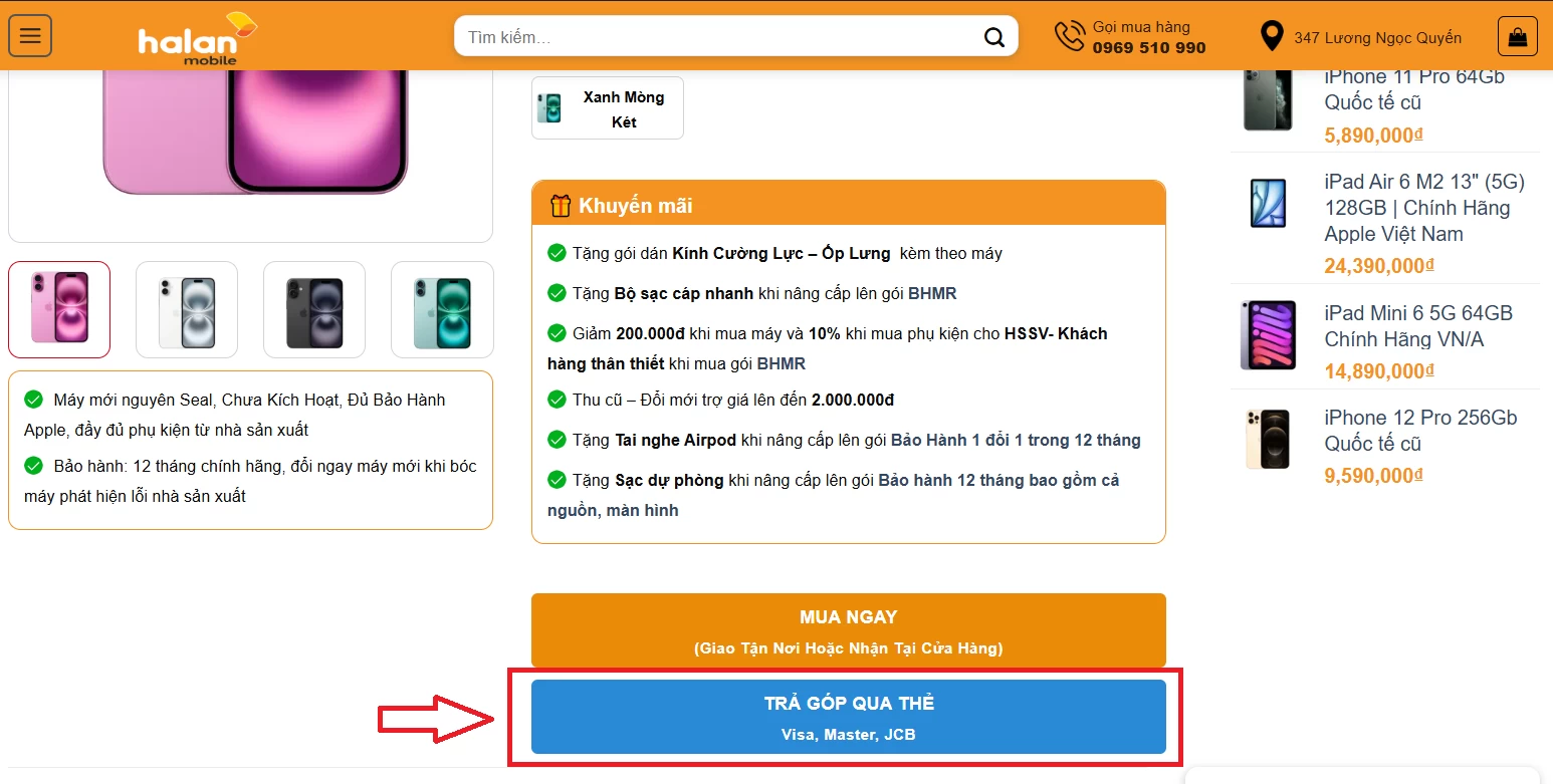 Chính sách trả góp